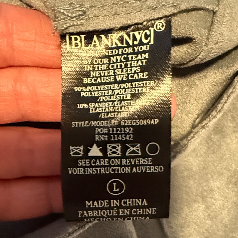 Blank NYC Suede Moto Jacket - Sage Green - Picture 10 of 10